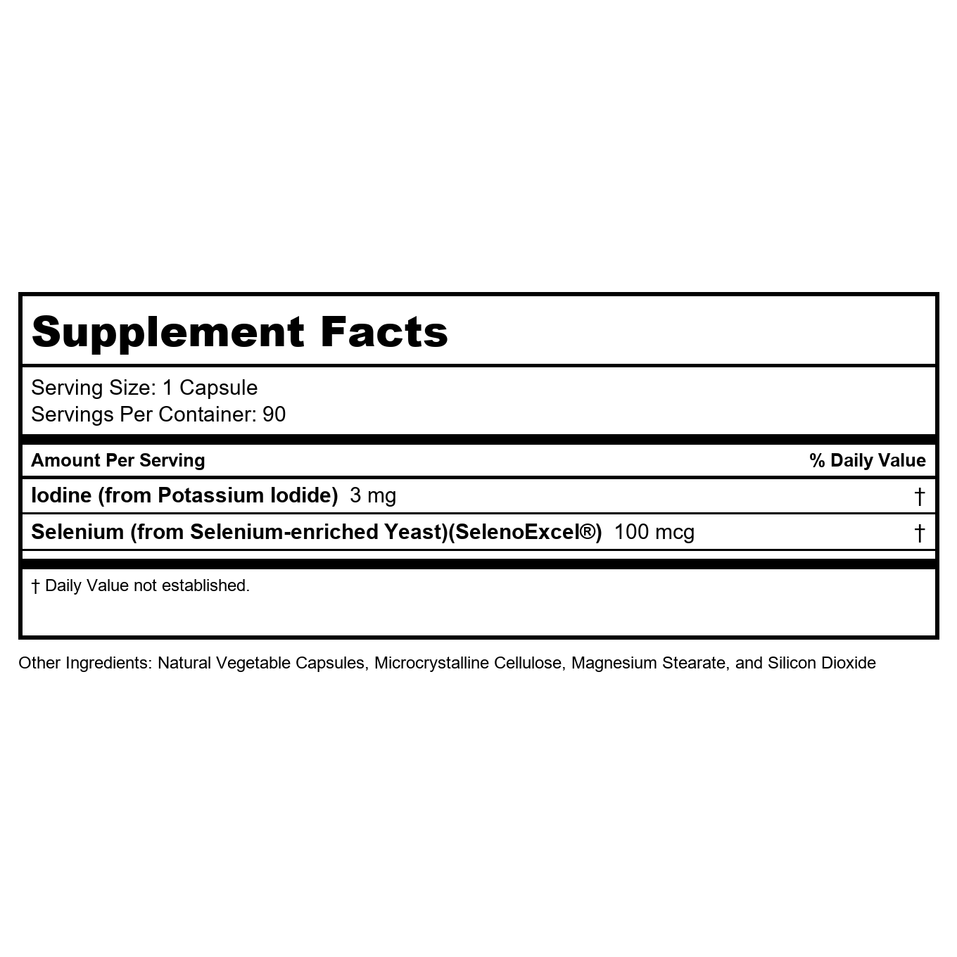 Ortho Molecular Products - Seleno-Iodide 90 Capsules