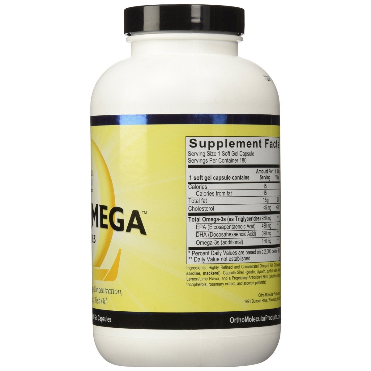 Ortho Molecular - Orthomega 820-180 Soft Gel Capsules
