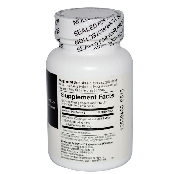 Davinci Labs - Grapefruit Seed Extract 400 mg 60 vcaps