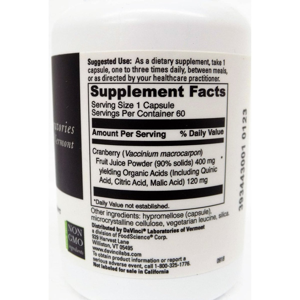 Davinci - Cranberry 400mg, 60 capsules [Health and Beauty]
