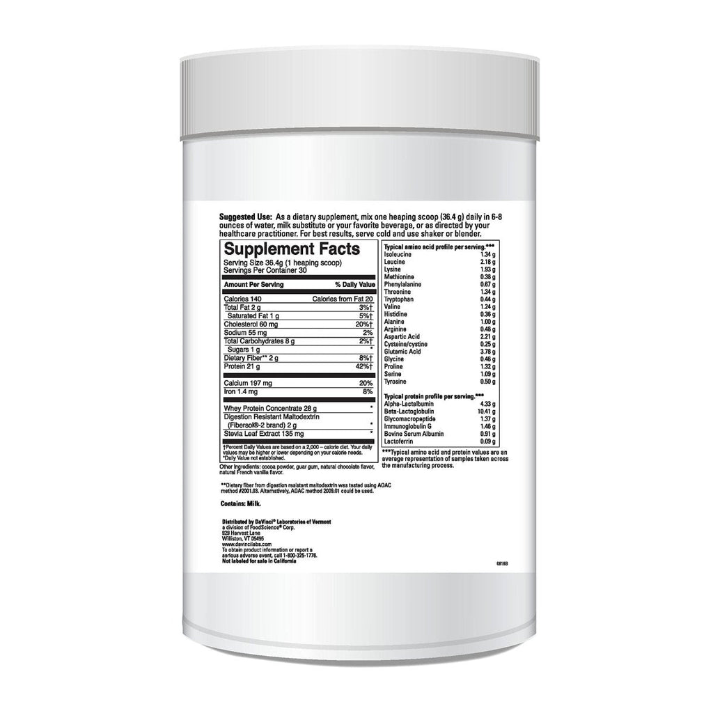 DaVinci Laboratories of Vermont Right Whey Protein, Chocolate, 30 Count