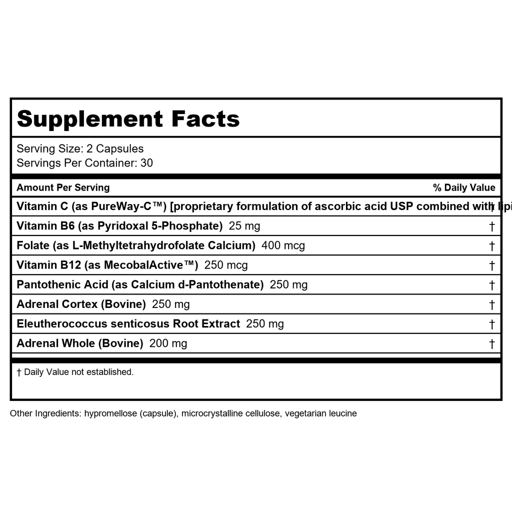 Davinci Labs Adrenal Benefits 60 Capsules