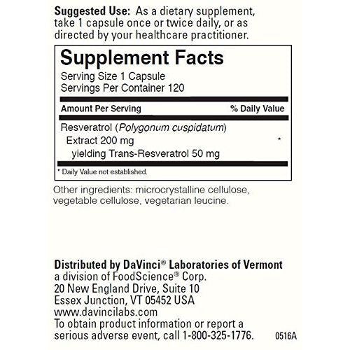 DaVinci Laboratories Resveratrol-50 120 Caps