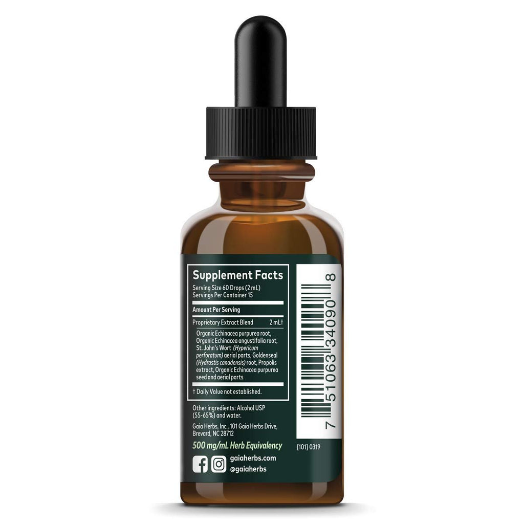 Gaia Herbs Echinacea Goldenseal Supreme - 1-Ounce Bottle