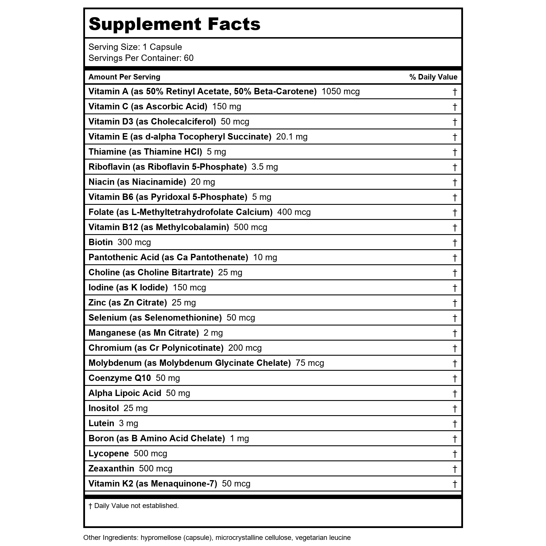 Davinci Labs 5-MTHF 1 MG 60 Capsules by Unknown