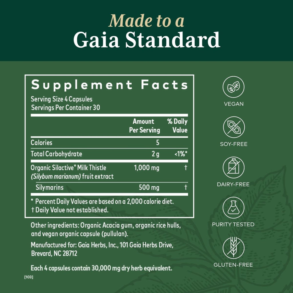 Gaia PRO Milk Thistle 1000