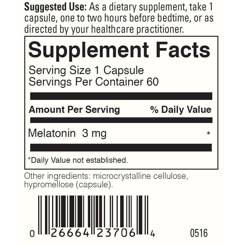 Davinci Labs Melatonin-3 60 Capsules