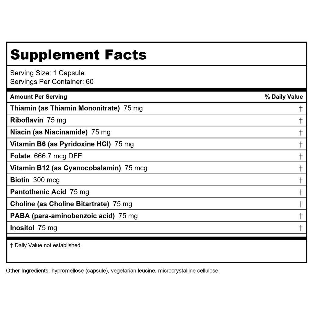 DaVinci Laboratories B Complex-75 - 60 Capsules (Quantity of 3)
