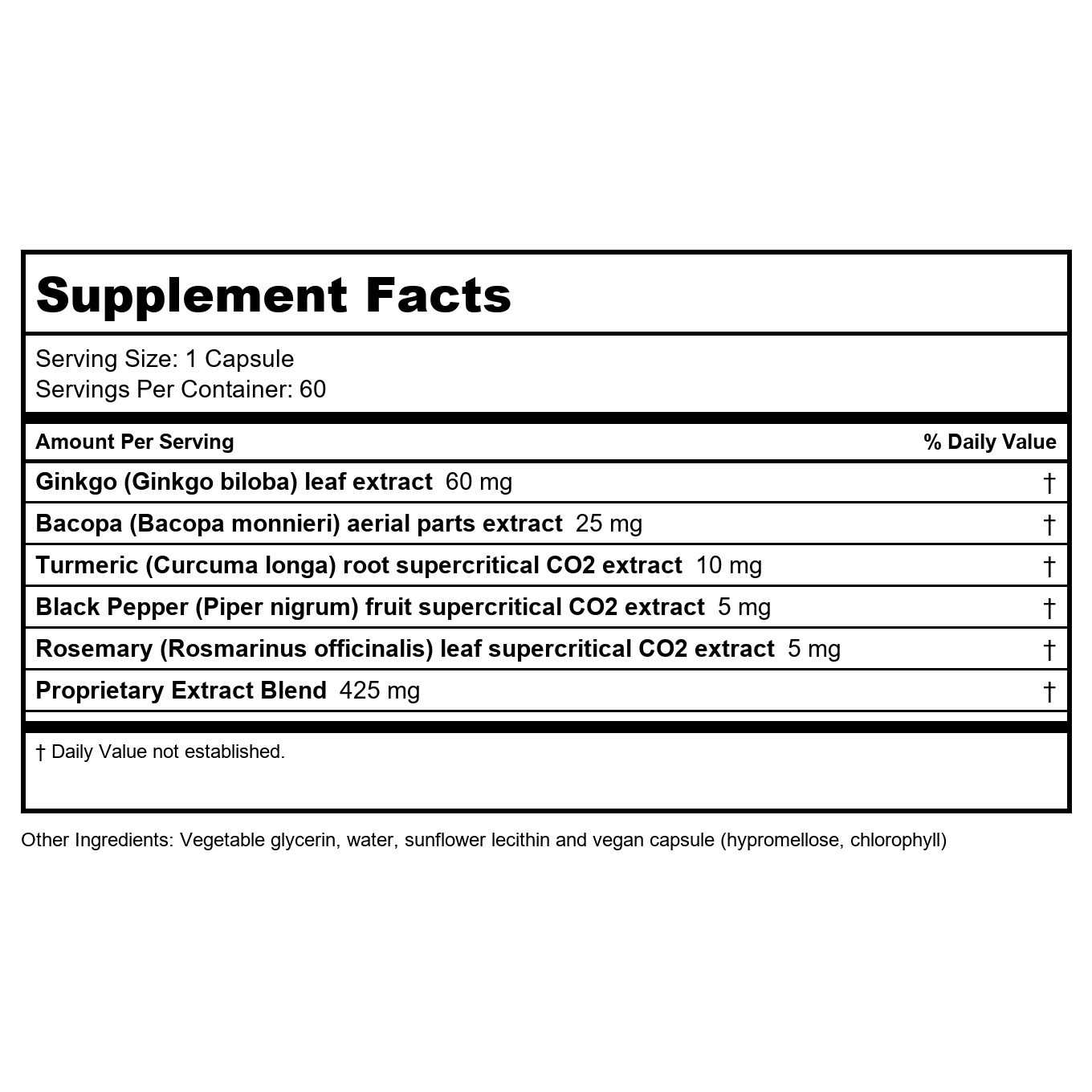 Gaia PRO Brain Daily NF-kB Formula -60 Vegan Liquid Phyto-Capsules (60 Servings)