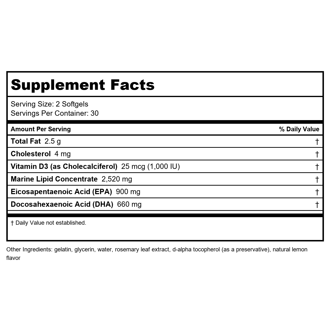 DaVinci Laboratories of Vermont Supreme Omega (2367.90) - 90 Soft Gelatin Capsules