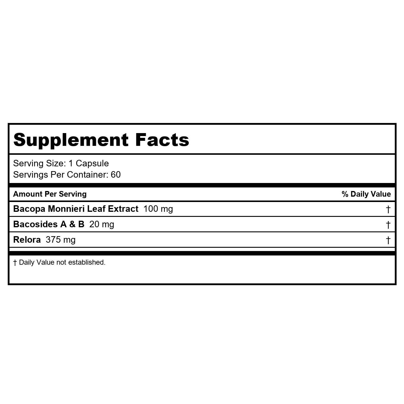 DaVinci Labs Relora With Bacopa, 60 Capsules