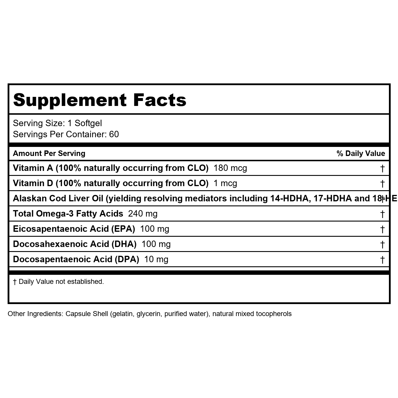 Davinci Labs SPM Complete, Simplified Pro-Resolving Mediators - 60 Softgels
