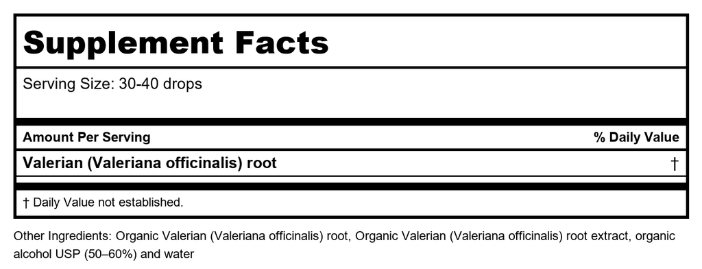 Valerian Root Extract - Organic [1 Fluid Ounce] Gaia Herbs