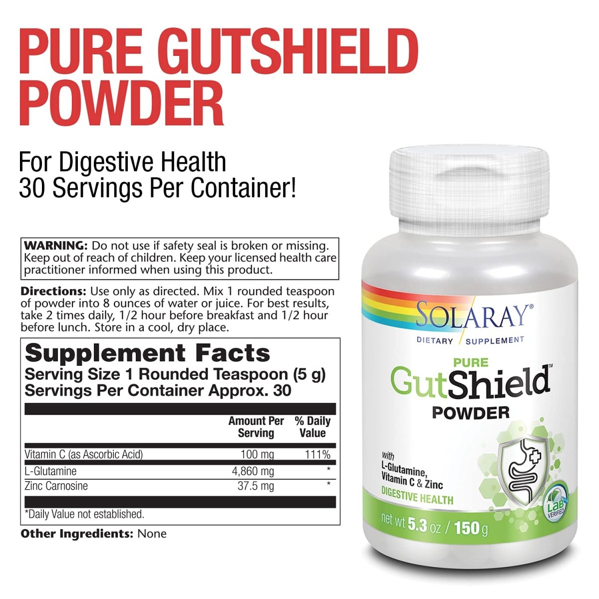 SOLARAY Gutshield Powder 150 Gram