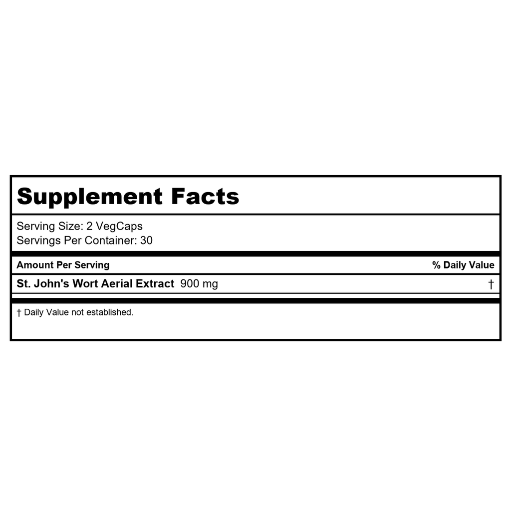 SOLARAY St. Johns Wort Aerial Extract 450mg Two Daily | Mood & Brain Health Support | 0.3% Hypericin | 60ct, 30 Serv.