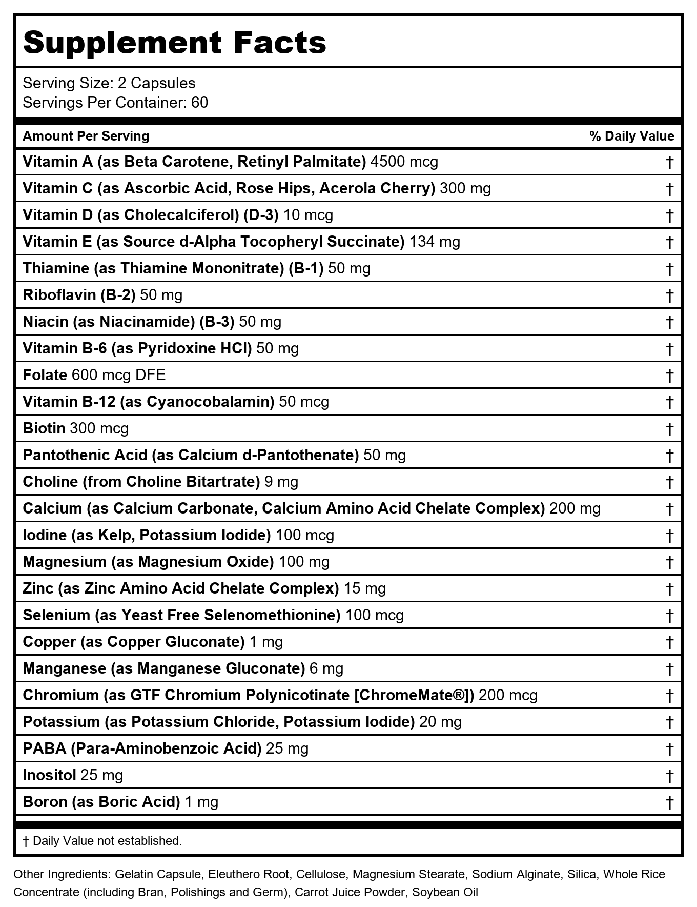 Solaray Twice Daily Multi Energy Multivitamin, Iron Free | Complete Multi for Immune and Energy Support | Non-GMO (60)