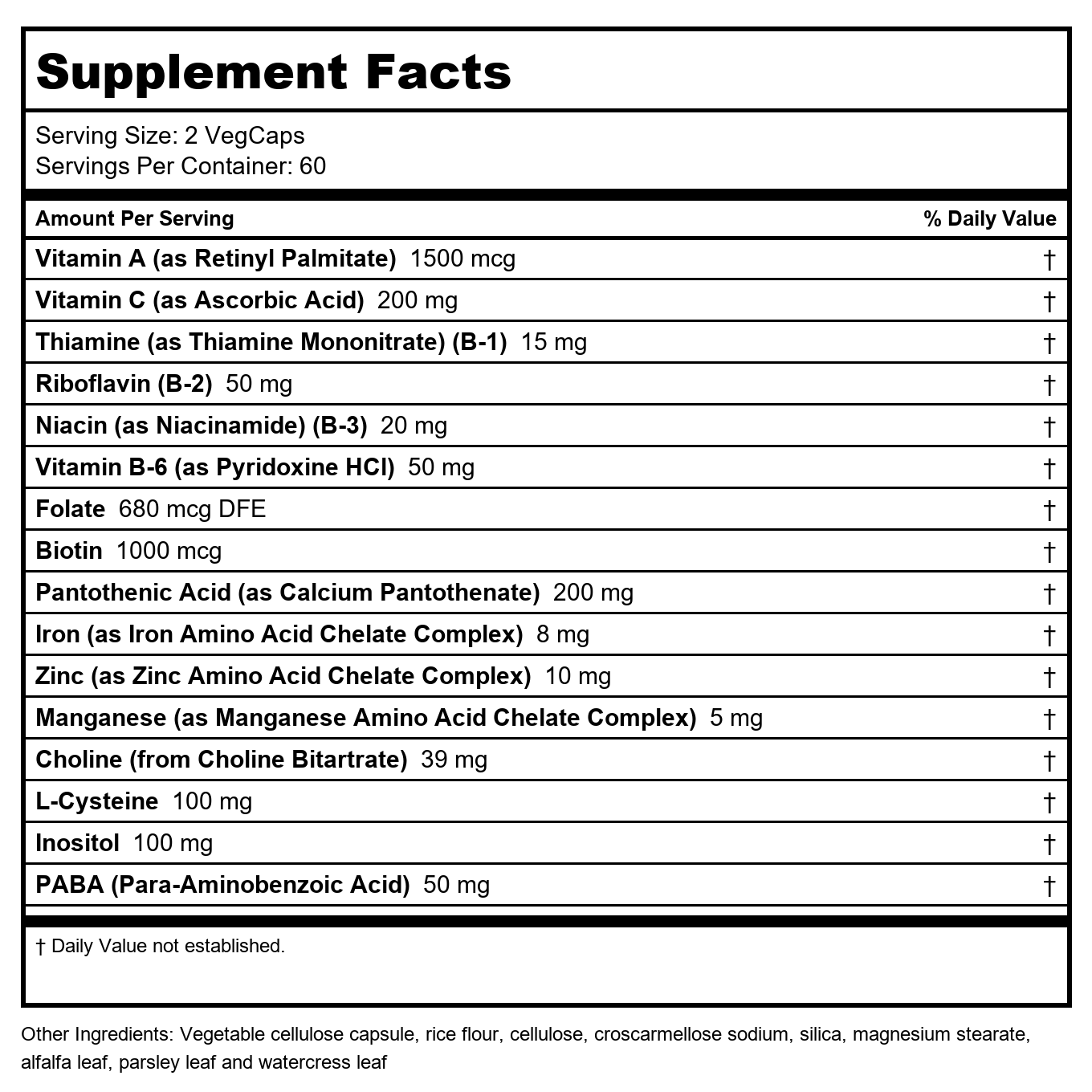 SOLARAY Hair Nutrients Capsules | 120 Count