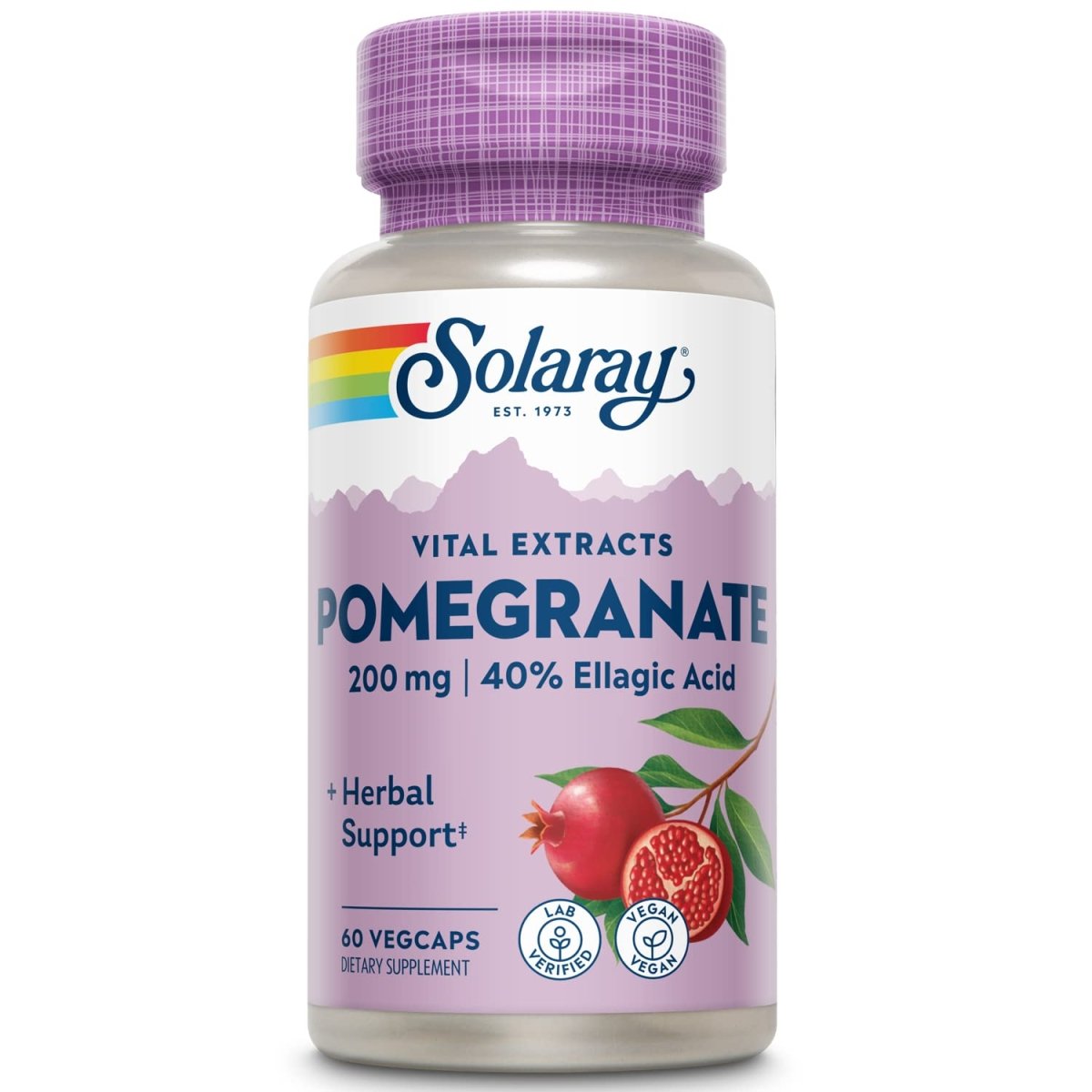 SOLARAY Pomegranate Extract, 200 mg | 60 Count  37590