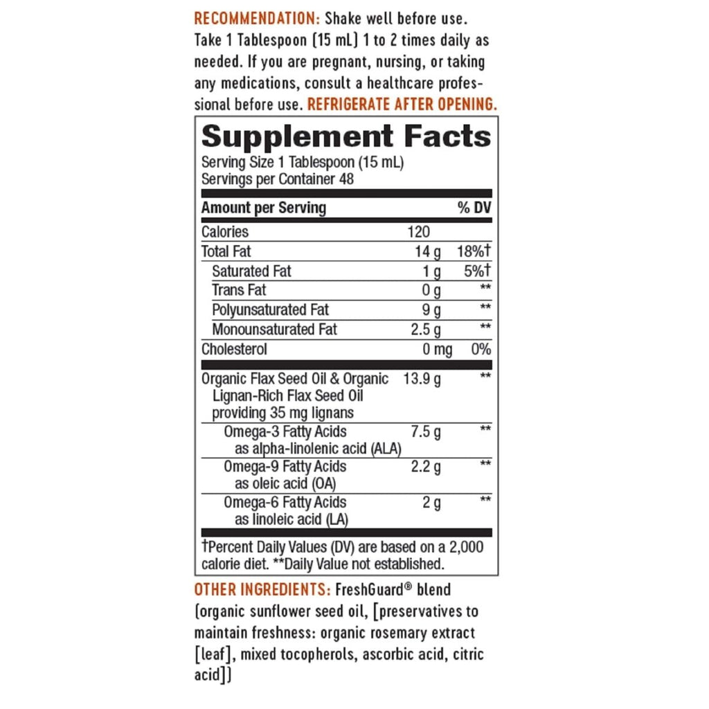 Nature's Way Organic Flax Oil Super Lignan