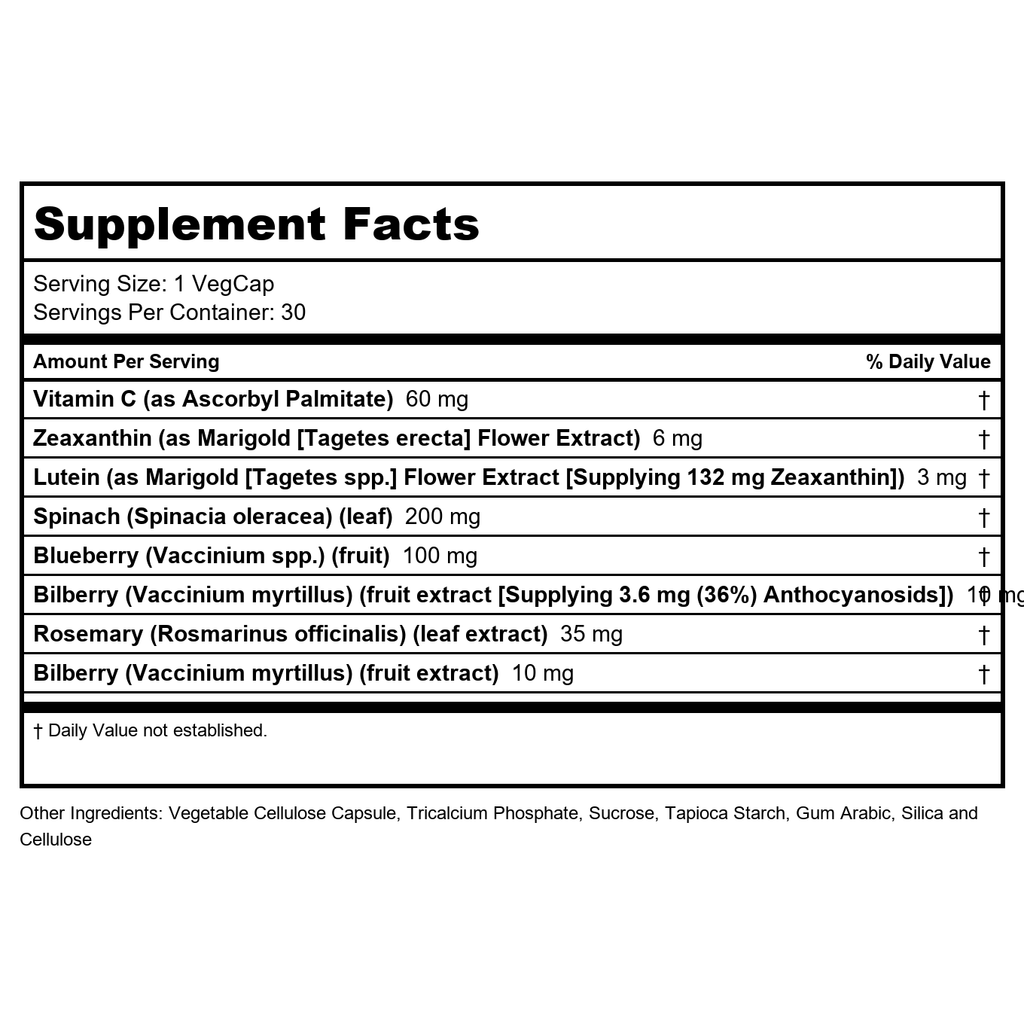 SOLARAY Ultra Zeaxanthin 6 mg | Eye Health & Macular Support Formula with Lutein, Bilberry & Blueberry | 30ct
