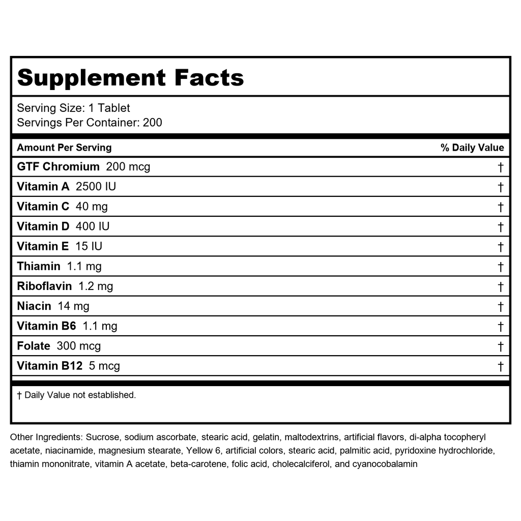 Solaray GTF Chromium Capsules, 200mcg | 100 Count