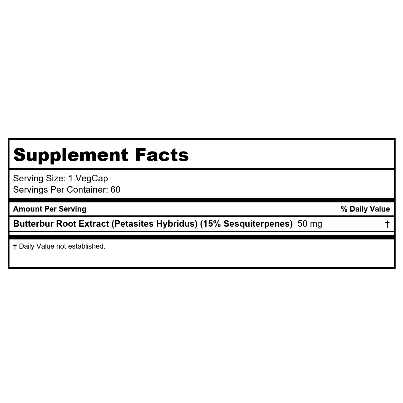 SOLARAY? Butterbur Root Extract 50mg | Support for Healthy Vascular Smooth Muscle, Blood Flow, Respiratory Function & Urinary System Health | 60ct 11664