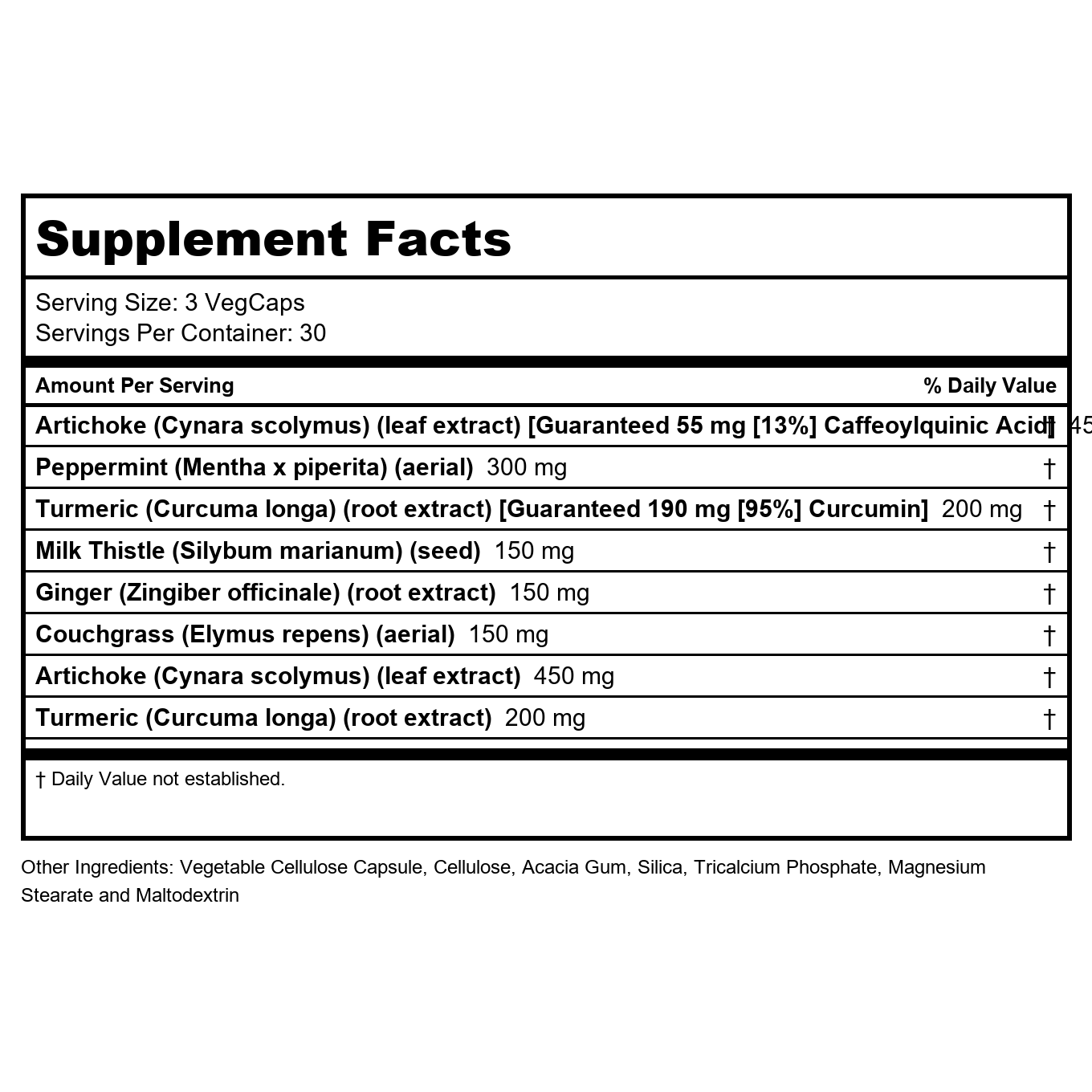 SOLARAY Gallbladder Support Formula | 30 Servings | 90 VegCaps  03084