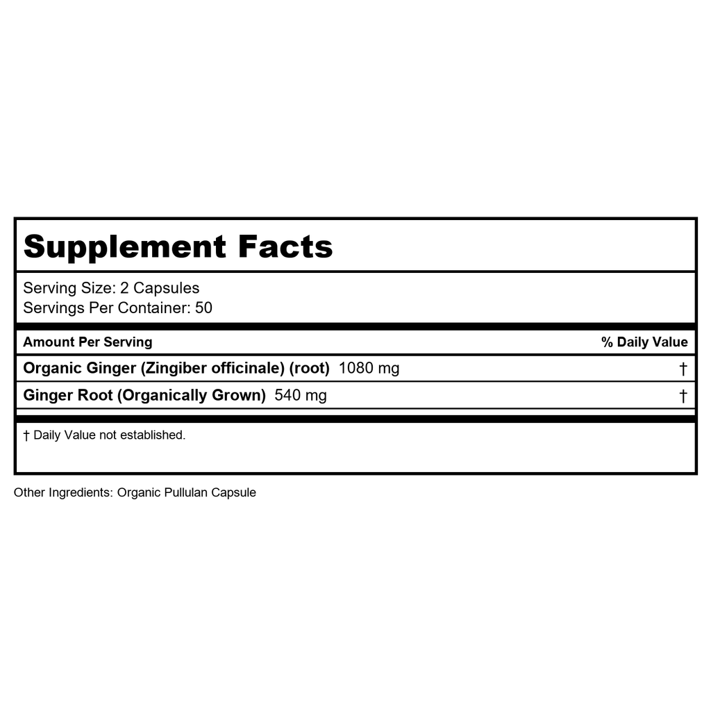SOLARAY Organically Grown Ginger Root 540mg Healthy Cardiovascular, Digestive, Joint & Menstrual Cycle Support Vegan & Non-GMO 100 VegCaps