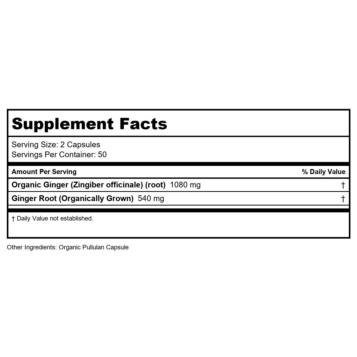 SOLARAY Organically Grown Ginger Root 540mg Healthy Cardiovascular, Digestive, Joint & Menstrual Cycle Support Vegan & Non-GMO 100 VegCaps