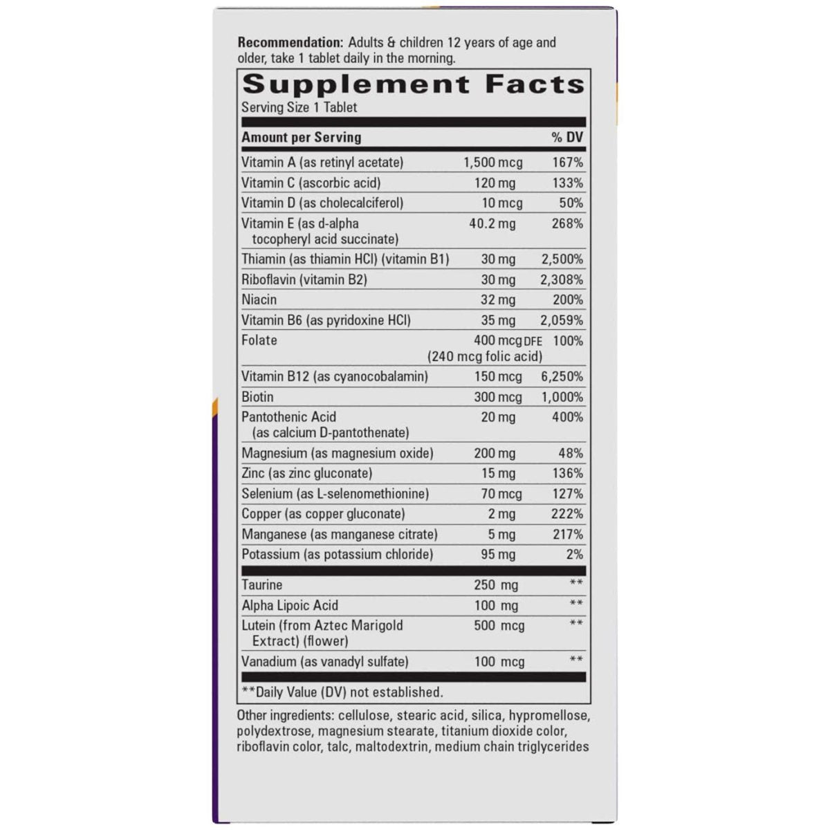 Nature's Way Alpha betic Multivitamin, Energy Support, 30 Count