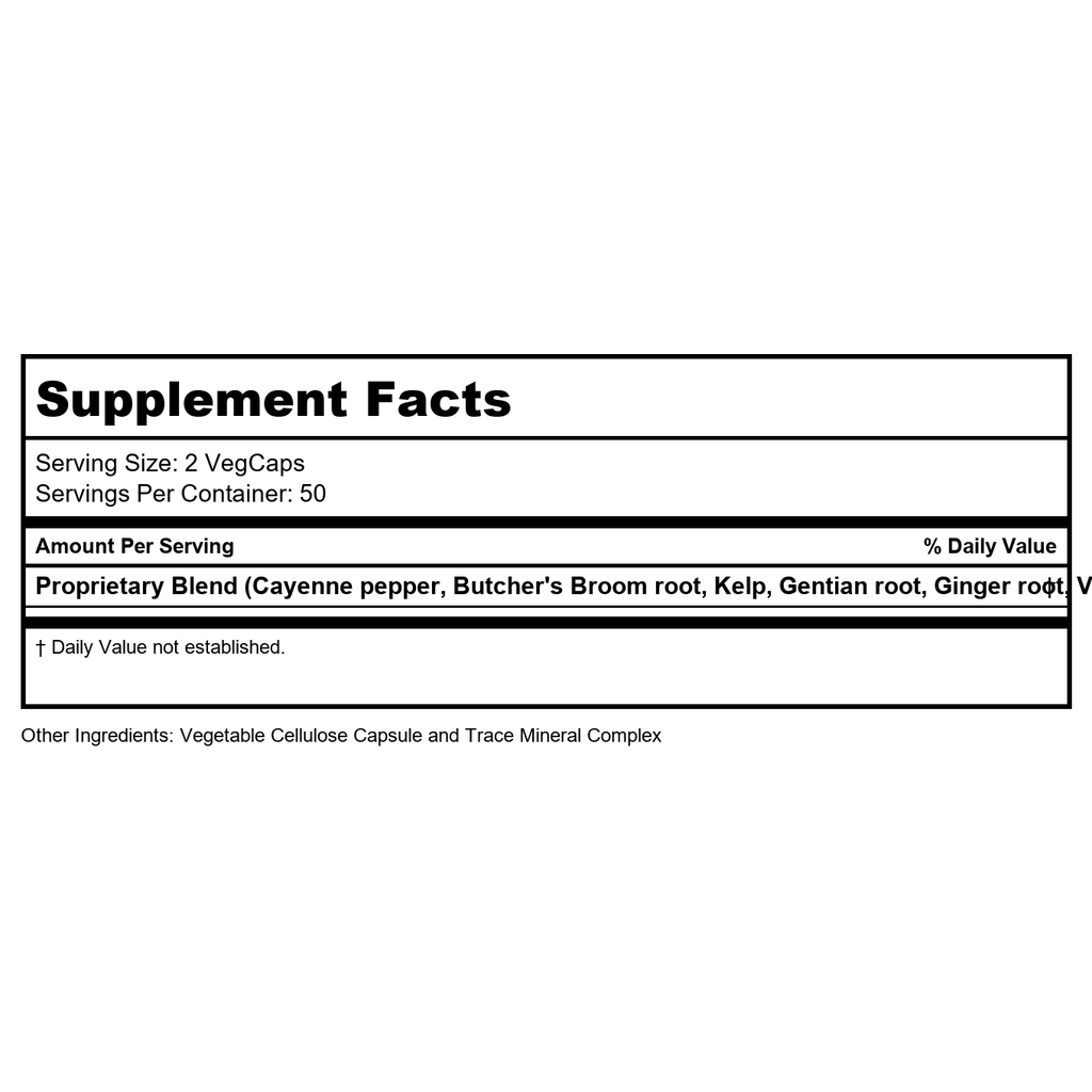 SOLARAY Circulation Blend SP-11B - Herbs & Cell Salt for Healthy Circulatory System Support - 50 Servings, 100 VegCaps