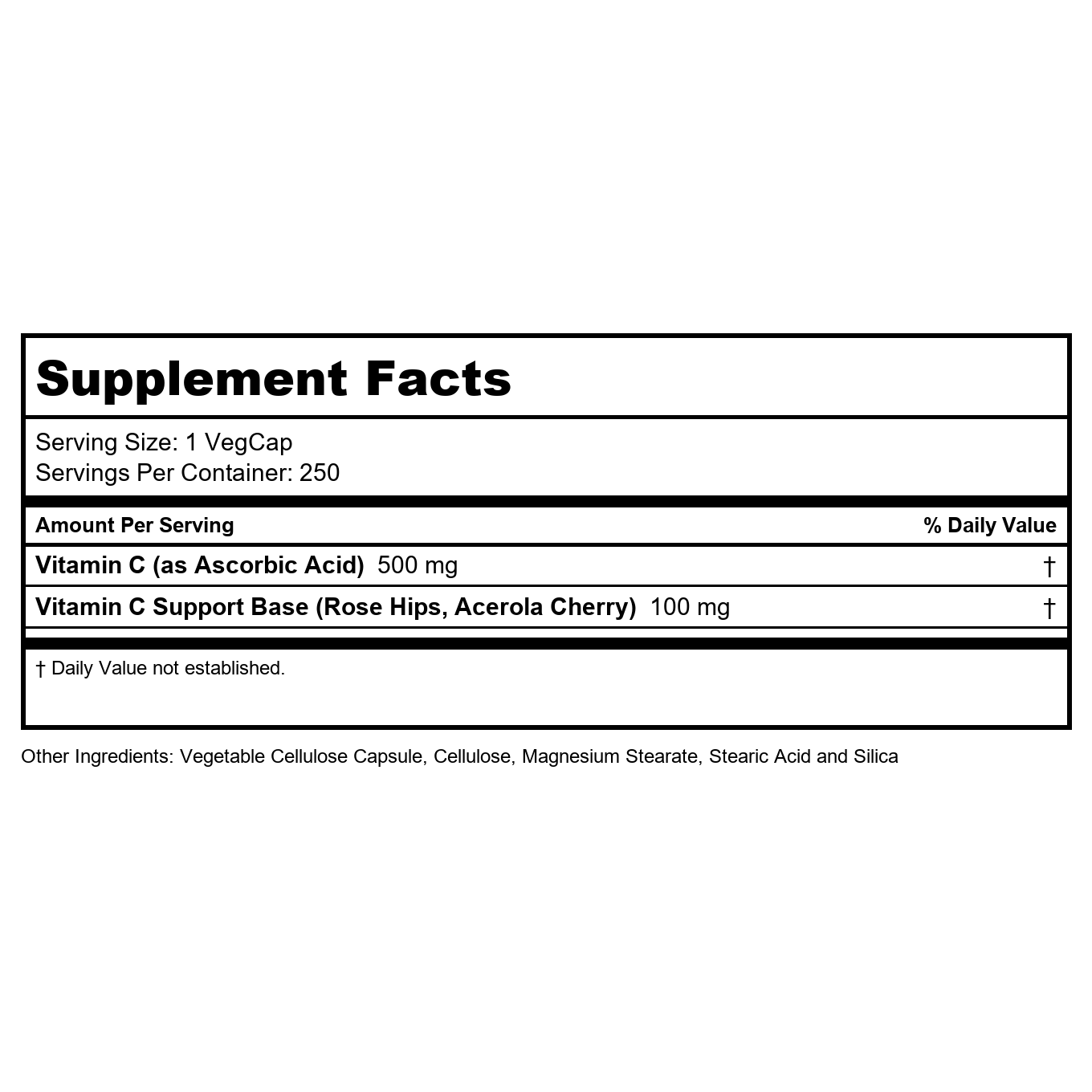 SOLARAY Vitamin C w/Rose Hips & Acerola | 500mg | Two-Stage, Timed-Release Healthy Immune Function, Skin, Hair & Nails Support | Non-GMO | 250 CT