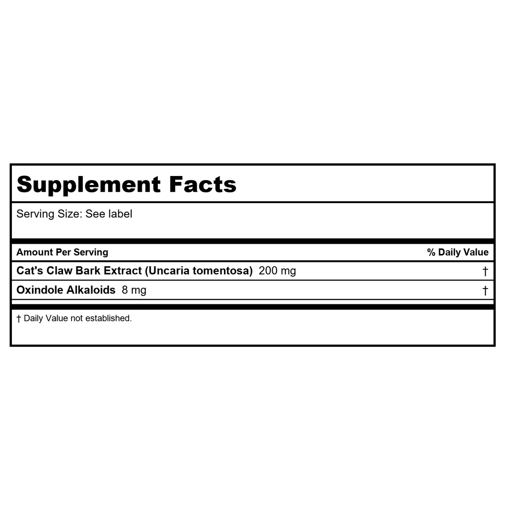 SOLARAY Cats Claw Bark Extract 200mg | 4% Oxindole Alkaloids | Healthy Immune & Joint Function Support | 30 VegCaps