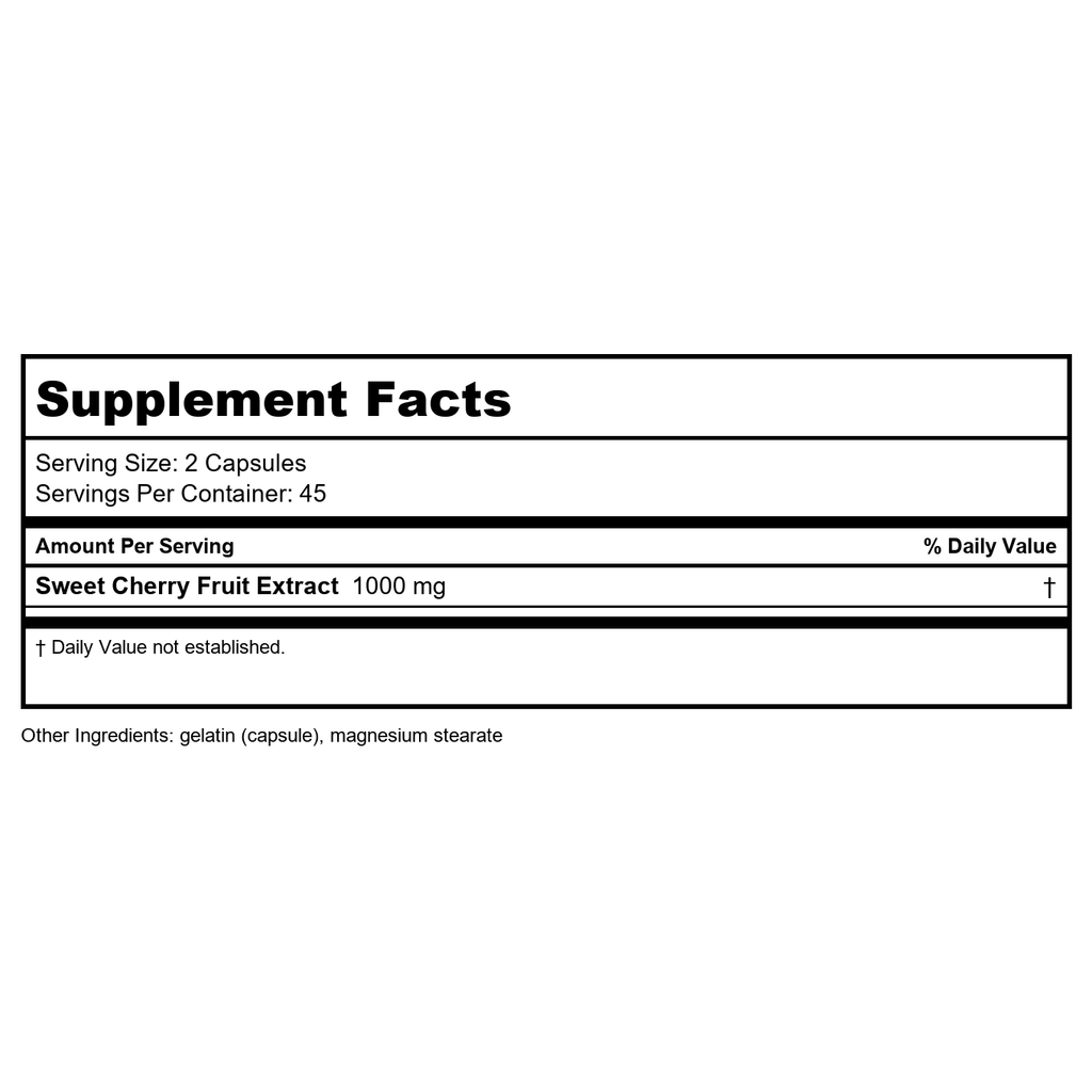 Nature's Way Cherry Fruit, Supports Antioxidant Pathways*, 1,000 mg Per Serving, 90 Capsules