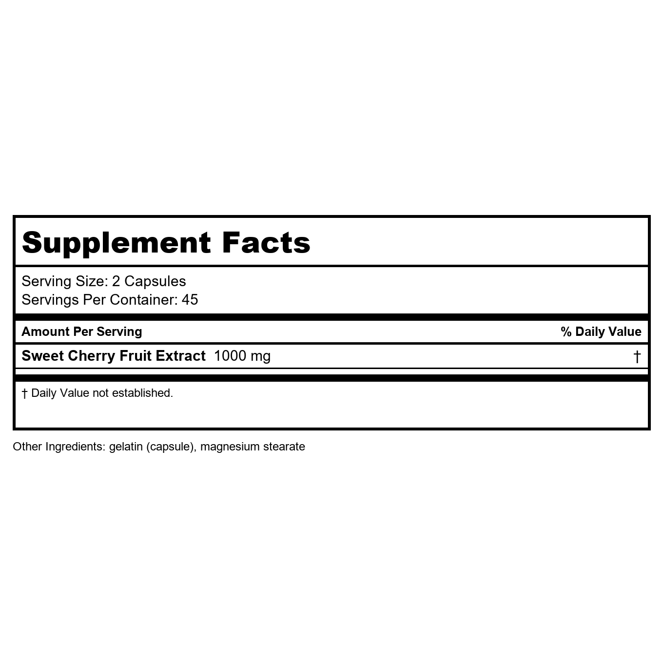 Nature's Way Cherry Fruit, Supports Antioxidant Pathways*, 1,000 mg Per Serving, 90 Capsules