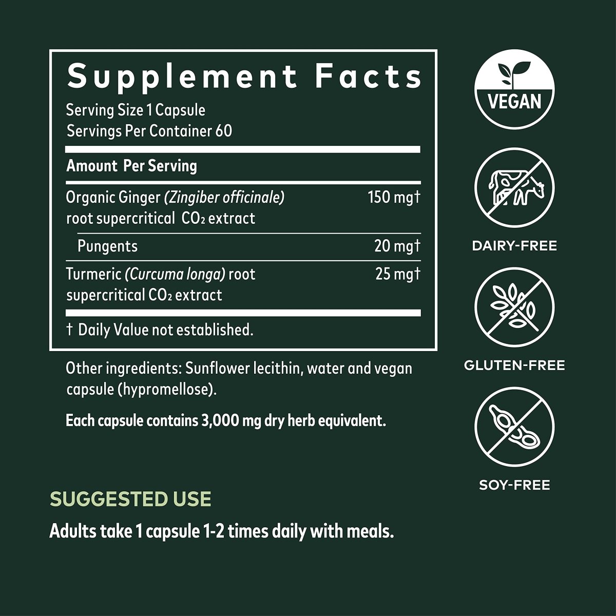 Gaia Herbs Ginger Supreme - 60 Vegan Liquid Phyto-Capsules (60-Day Supply)