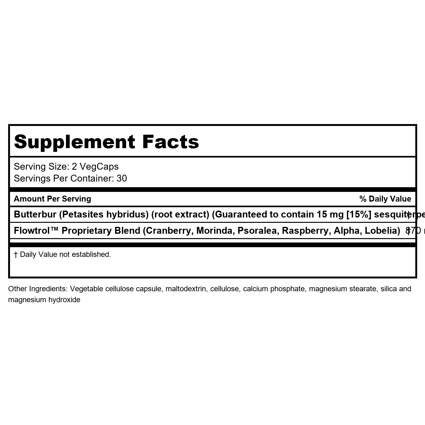SOLARAY Continence w/Flowtrol, Veg Cap (Carton) | 60ct