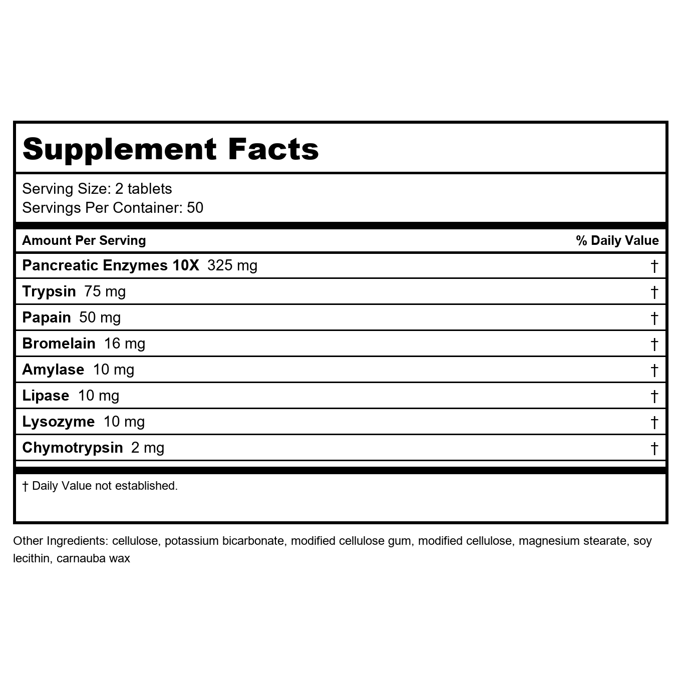 Enzymatic Therapy Mega-Zyme Tablets - 100 Count