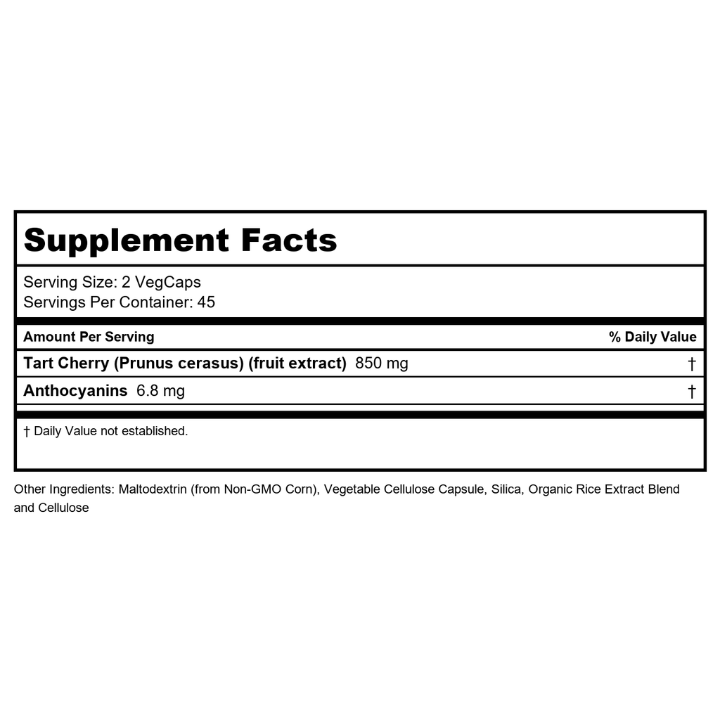 SOLARAY Tart Cherry Fruit Extract 425mg | Supports Healthy Uric Acid Levels w/Antioxidants & Anthocyanins | Non-GMO & Vegan | 90 VegCaps
