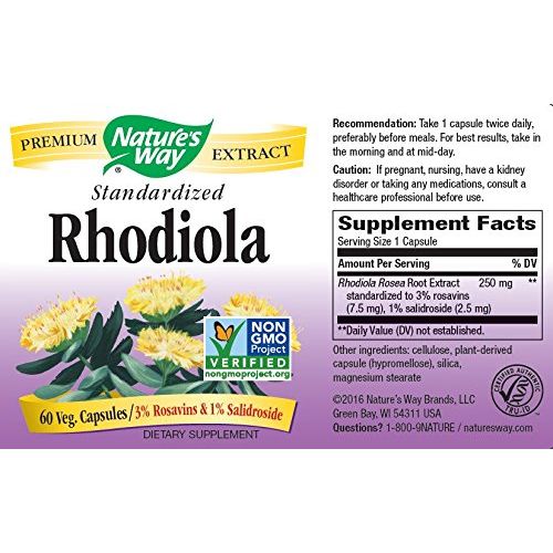 Nature's Way Rhodiola Rosea Veg Capsules - 60 Count