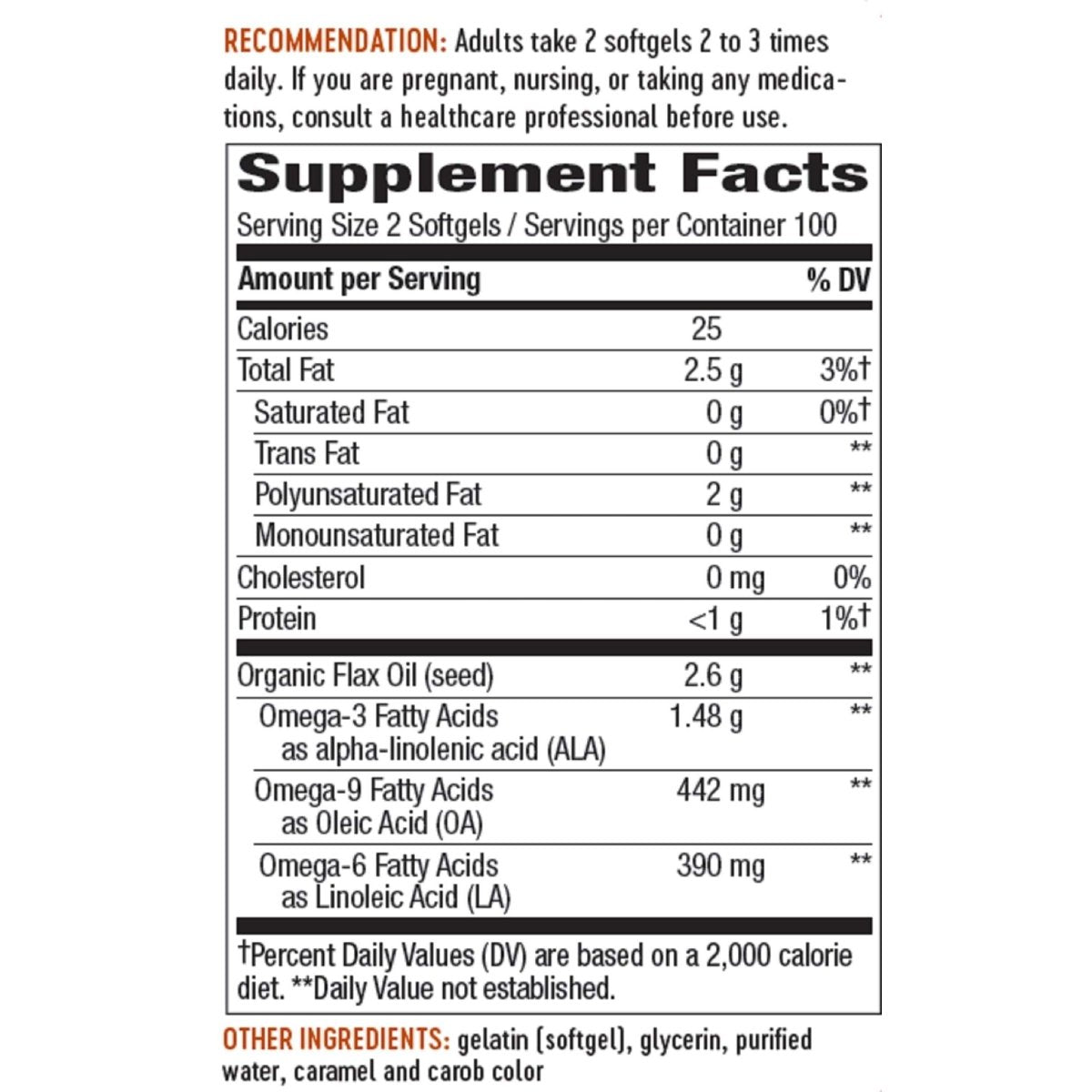 Nature's Way Flax Oil Max Strength® - Supports Heart Health - 200 Softgels