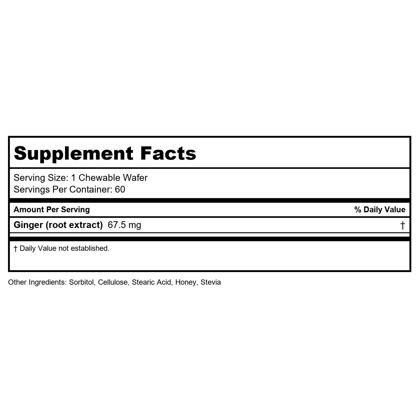 Solaray Ginger Trips Chewable Wafers, 67mg, 60 Count