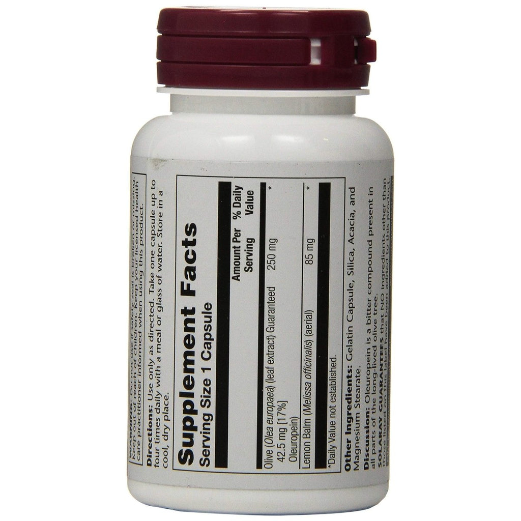 Solaray - Olive Leaf Extract, 250 mg, 60 capsules