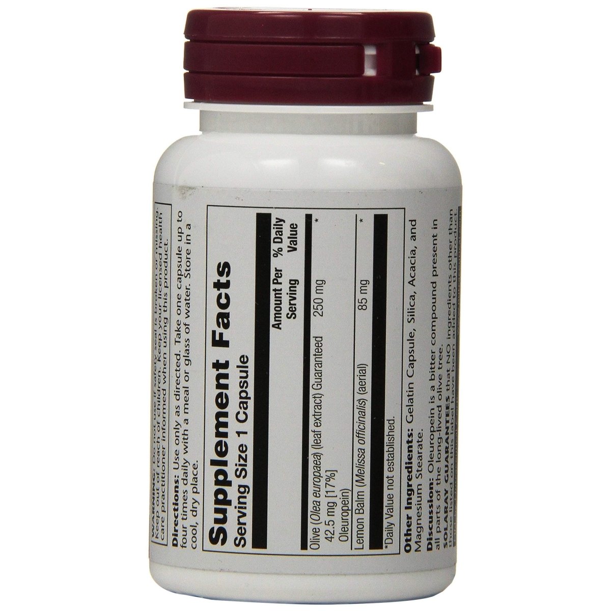 Solaray - Olive Leaf Extract, 250 mg, 60 capsules
