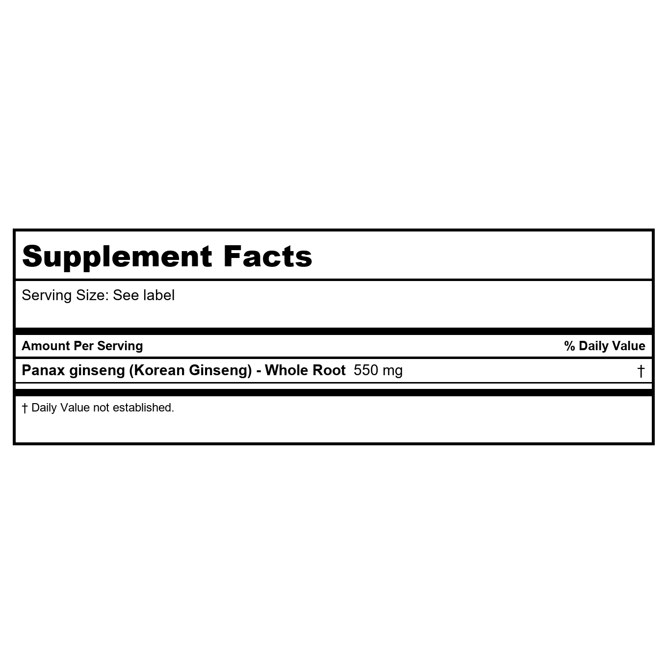 SOLARAY Korean Ginseng 550 mg | Healthy Stress, Energy & Physical Endurance Support | 100 VegCaps