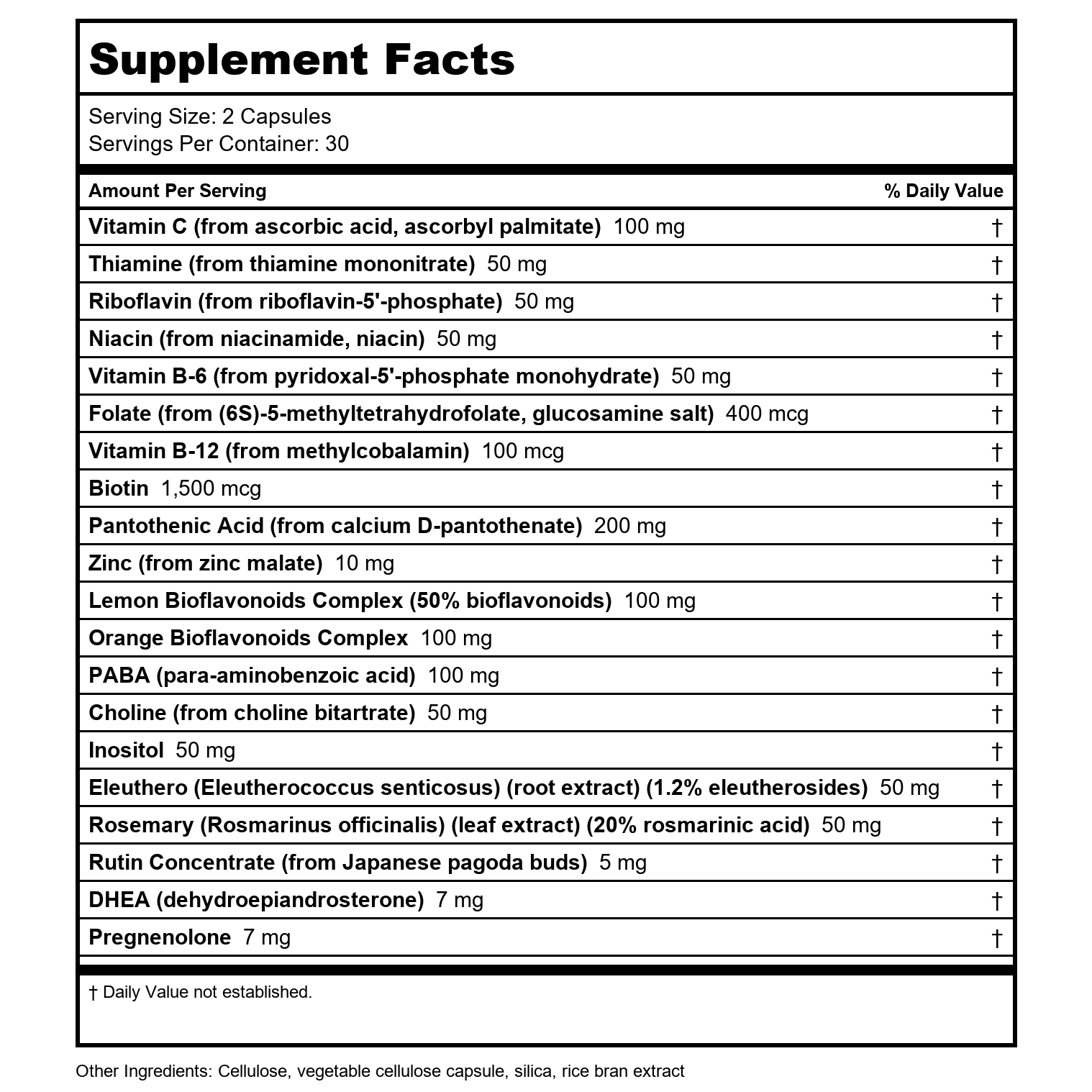 Nutra BioGenesis - Adrenal Support Plus - Pregnenolone, DHEA, Herbs & Micronutrients to Help Support Adrenal Function - 60 Capsules 10202