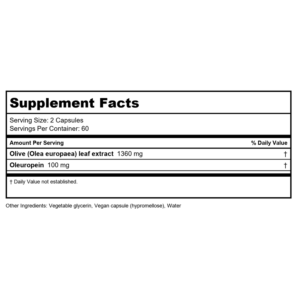 Gaia Pro Olive Leaf 1360 - Traditional Immune Health Support - Immune System Supplement with Olive Leaf Extract and Oleuropein - 120 Liquid Phyto-Caps