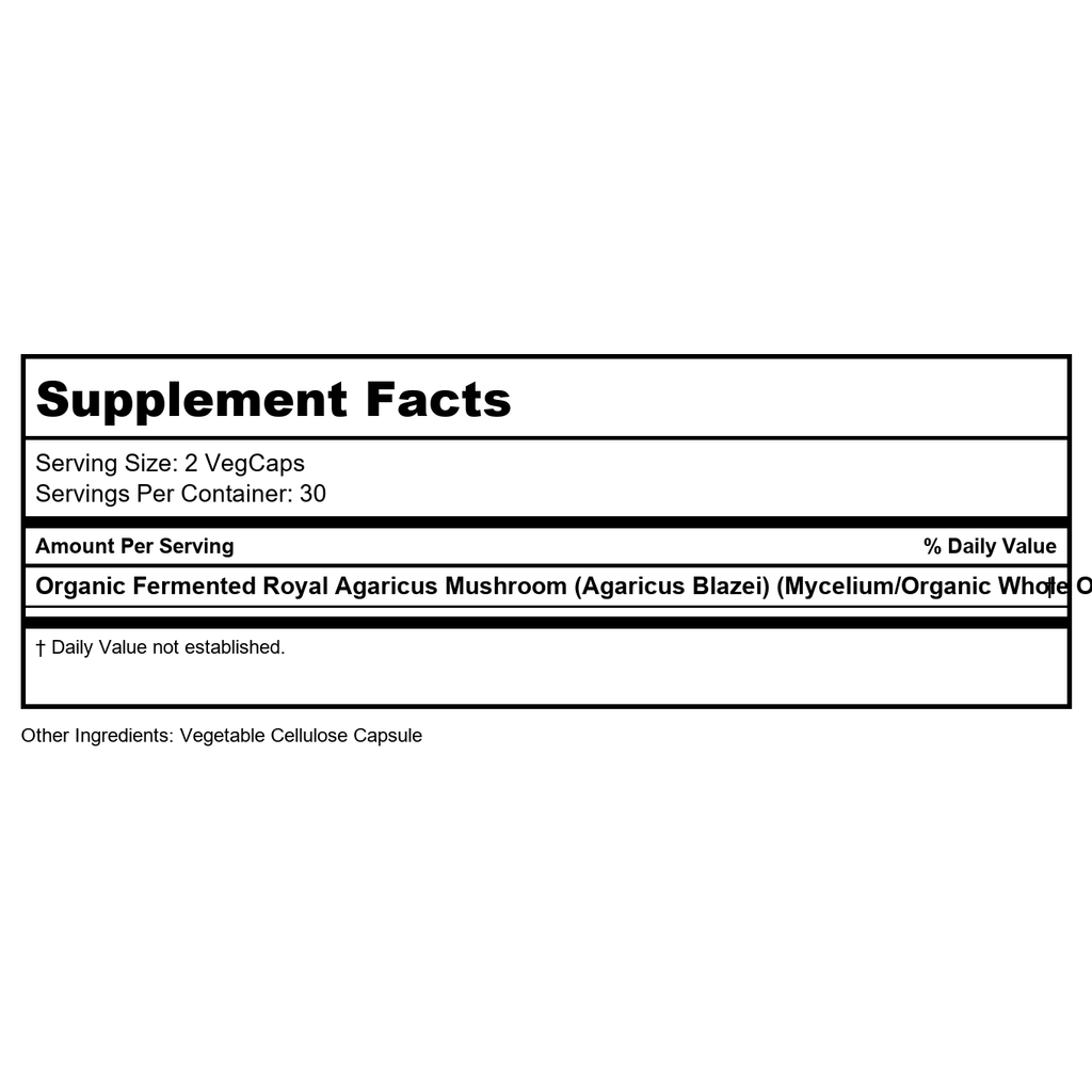 SOLARAY Fermented Royal Agaricus Mushroom 500 mg | 60 VegCaps