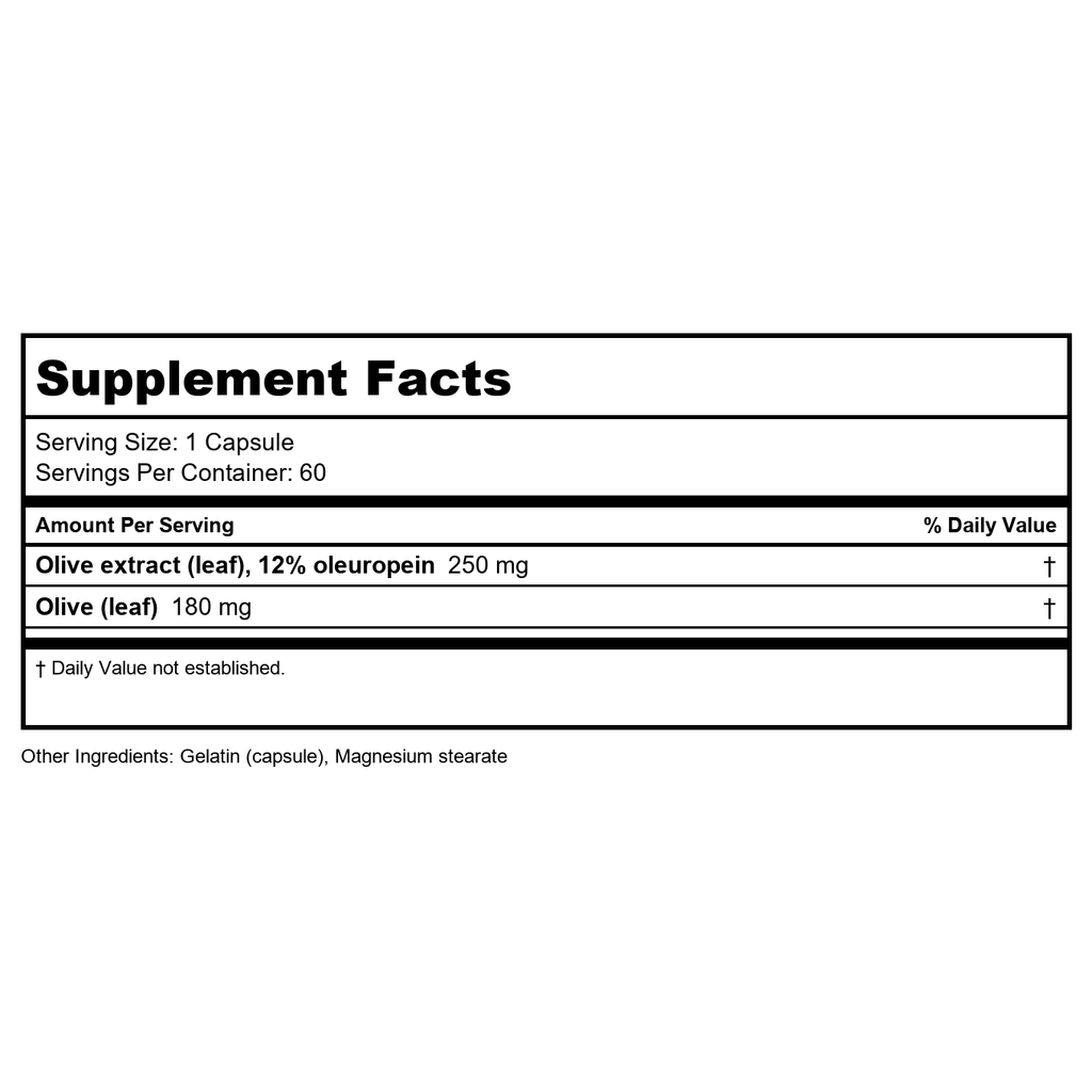NATURE'S WAY OLIVE LEAF EXTRACT, 60 CAP