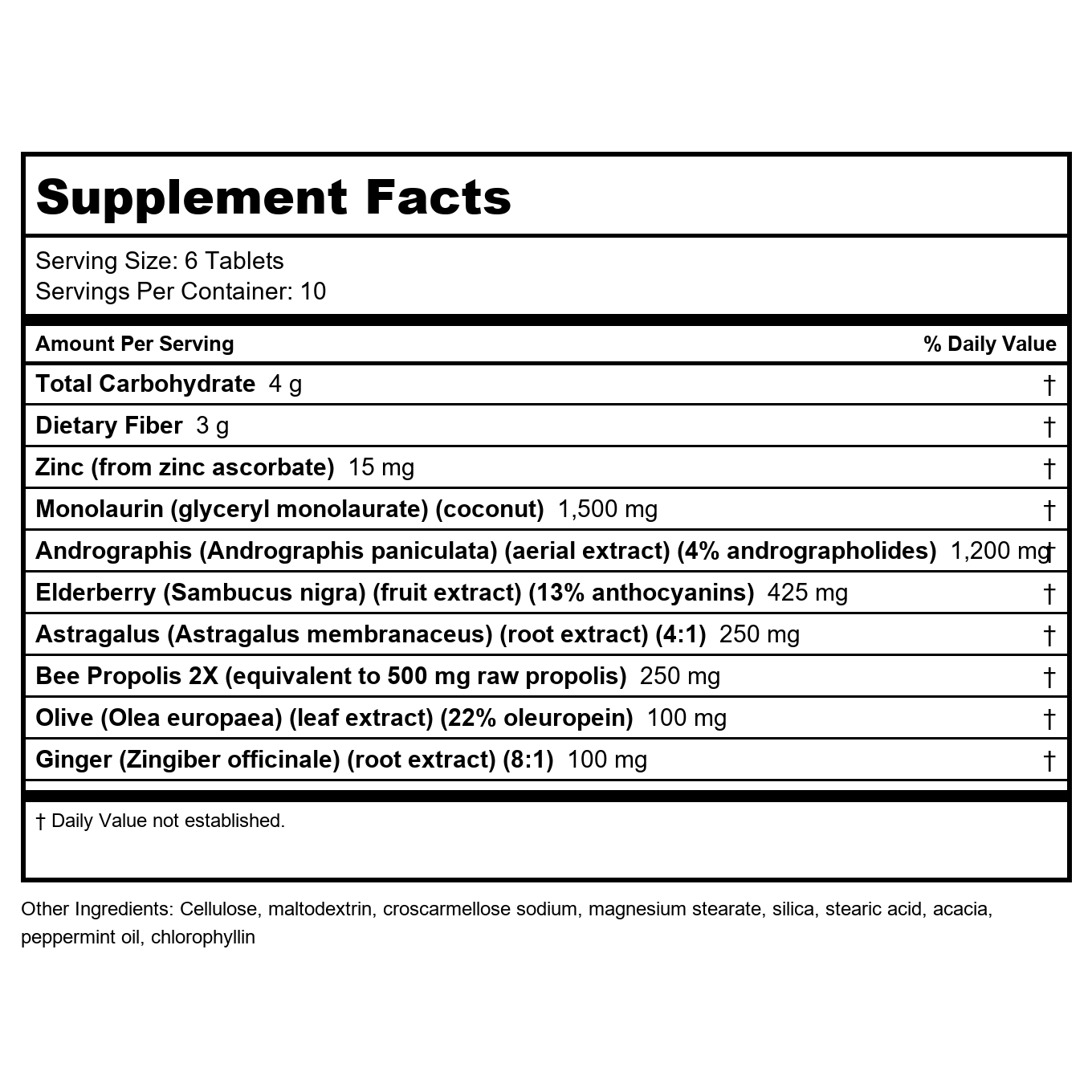 Nutra BioGenesis - CompliVir - Monolaurin, Zinc, Propolis Blend - Gluten Free - 60 Tablets